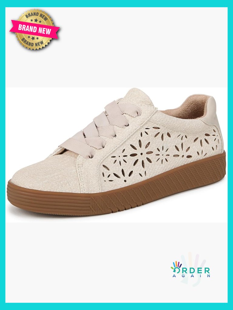 Travel-Ready Fashion Sneakers Lace-Up Round Toe Contourfit Memory Foam